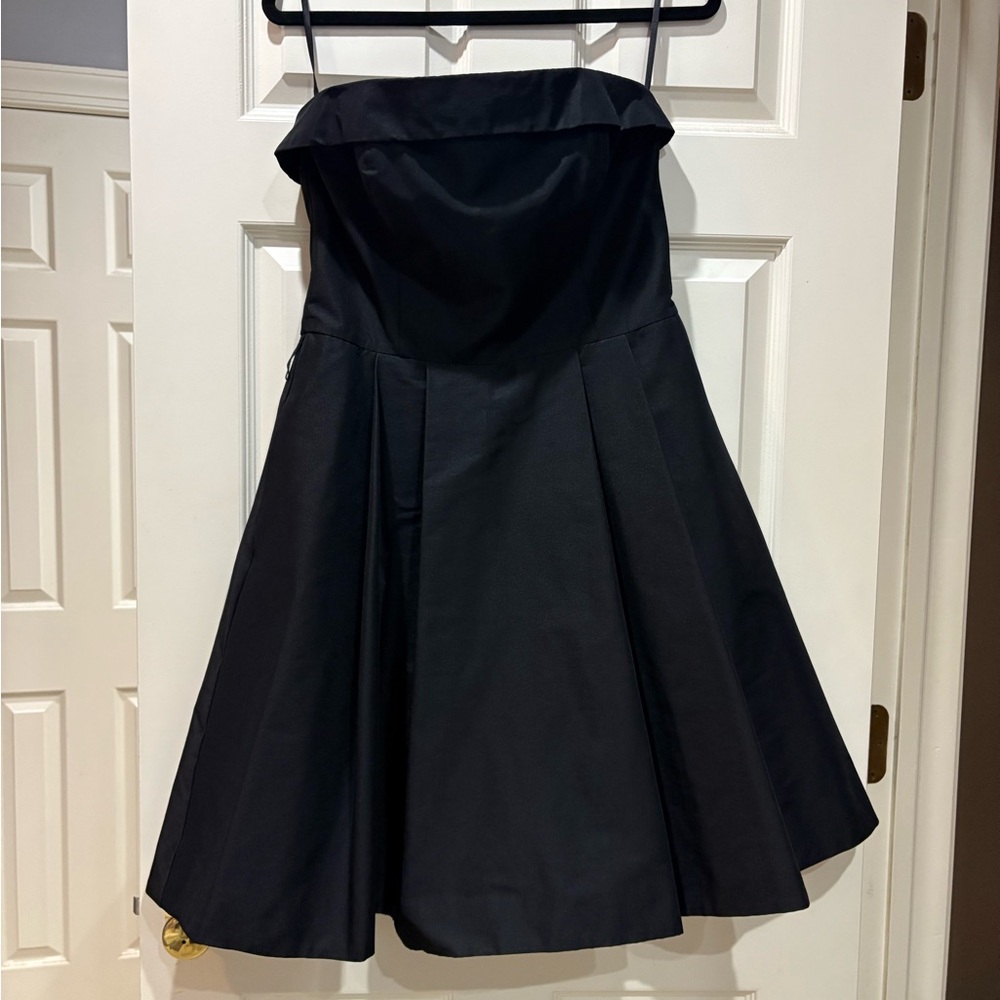 WHBM White House Black Market Cocktail Strapless Black Dress